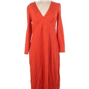Boden | Long Sleeve Dress | Orange-Red | Mid-Length | 10